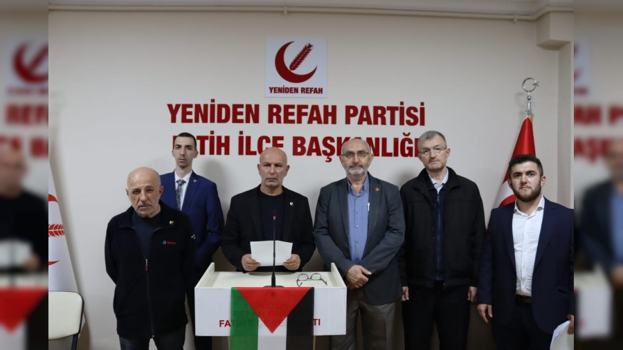 Yeniden Refah Partisi Filistin'e Destek Aklamasnda Bulundu